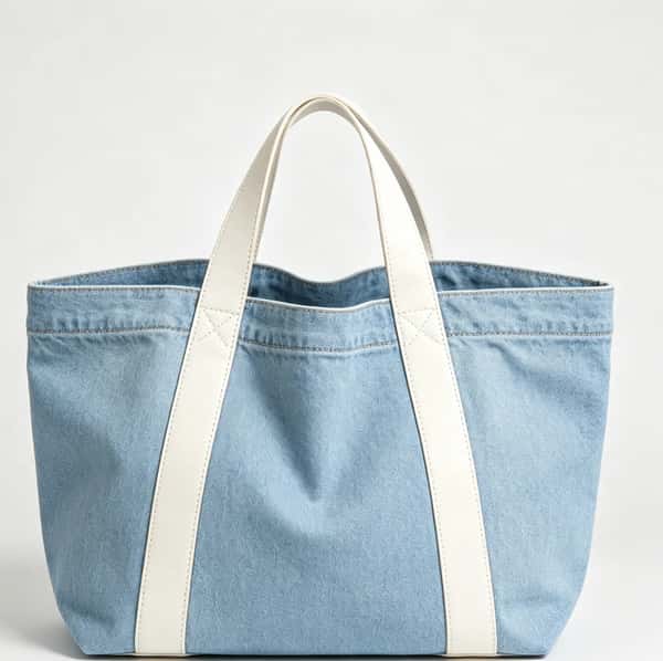 Azure Blue Canvas Utility Tote