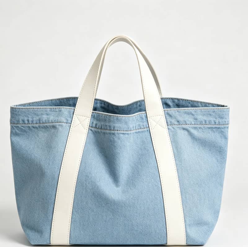 Casual Commuter Denim Tote Bag